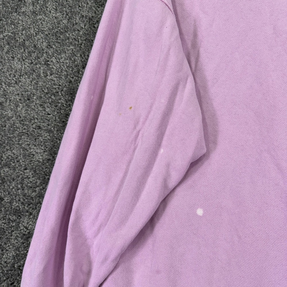 Aerie Hoodie Womens Medium Pink Pullover V Neck Kangaroo Pocket Casual City - Picture 12 of 13